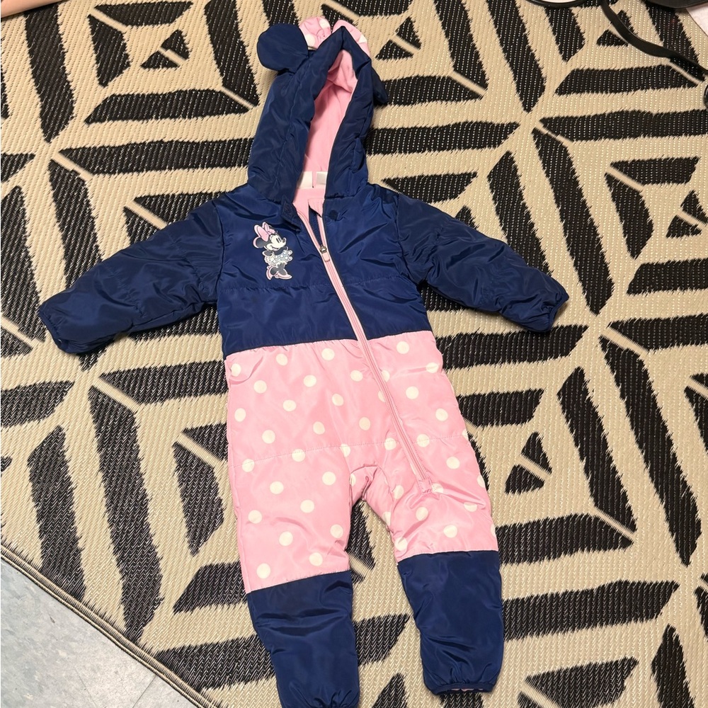 Snowpants Disney Pink and Blue Minnie Mouse Footie